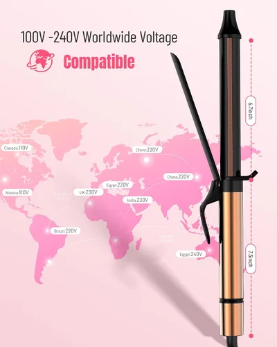 Vista 7 de 1.25 Inch Long Barrel Curling Iron – Ceramic Extra-Long Wand for Smooth Curls & Long-Lasting Beach Waves