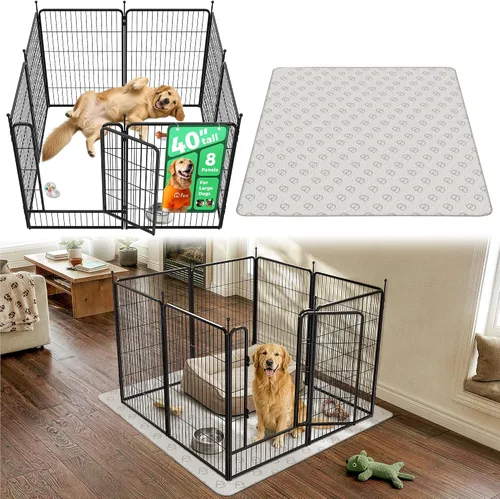 Vista 11 de FXW Rollick - Corralito para perros para patio, campamento con casa rodante, patentado, 24 pulgadas, 2 paneles Fácil instalación, resistente