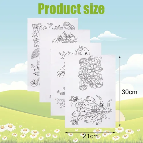 Vista 5 de Estabilizador soluble en agua para bordado, adhesivo de papel de bordado para pegar y puntar, estabilizador de bordado con patrones de flores