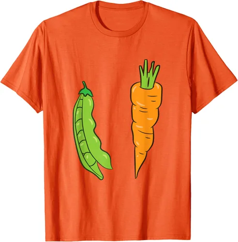 Vista 22 de Camiseta de disfraz de zanahoria con guisantes y zanahorias, Blanco, S