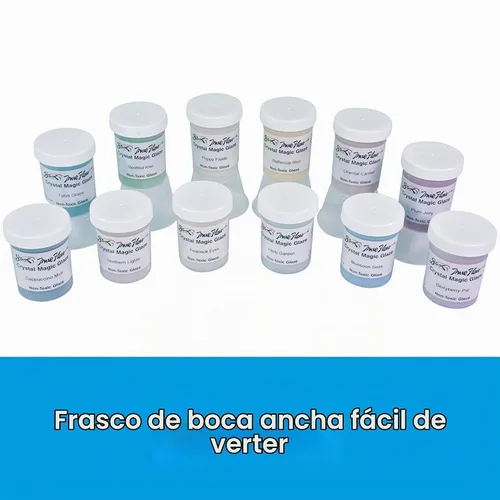 Vista 6 de Sax, set de 12 esmaltes mágicos de cristal para uso escolar y manualidades, varios colores, envases de 4 onzas