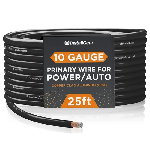 Vista 21 de InstallGear Cable de tierra de cobre calibre 1/0 (50 pies) de aluminio recubierto de cobre CAA - Cable automotriz primario, potencia
