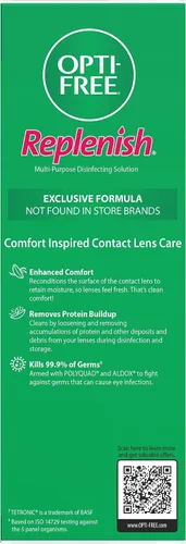 Vista 5 de Opti-Free - Solución multiusos para desinfectar con funda para lentes, paquete doble, 10 onzas cada uno