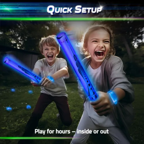 Vista 5 de Starlux Games Glow Battle - Paquete Familiar: Un Emocionante Juego de Espadas Brillantes 2-8 Jugadores, Edad 8+ Juegos Familiares para Niños