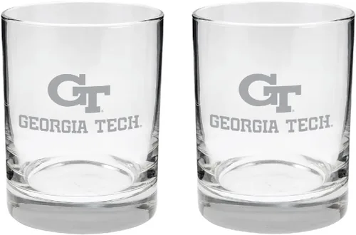Vista 47 de Alabama - Juego de 2 vasos de cristal grabado satinado de 2 caras Marea carmesí de Alabama