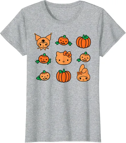 Vista 20 de Camiseta de Halloween Hello Kitty My Melody Kuromi Pumpkins