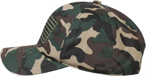 Vista 102 de IIN Gorra de béisbol con bandera estadounidense para hombres y mujeres, de perfil bajo, militar, militar, militar, para papá