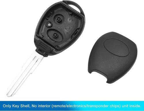 Vista 4 de uxcell 2 botones sin cortar llavero remoto caso Shell reemplazo para Land para Rover Discovery 1999 2000 2001 2002 2003 2004