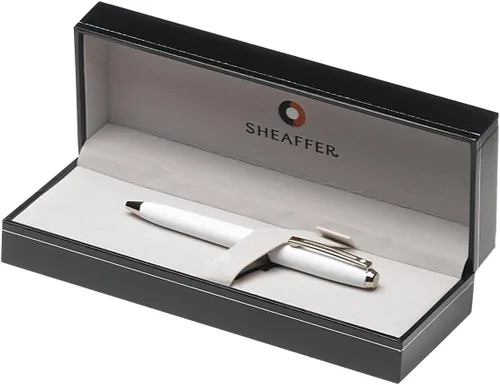 Vista 2 de Sheaffer Prelude - Mini bolígrafo, blanco brillante con borde de placa de níquel (E2980551)