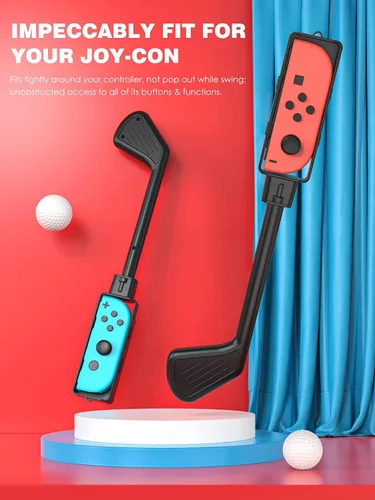 Vista 2 de MoKo Palos de golf compatibles con interruptorinterruptor modelo OLED (2021) Mario Golf Super Rush Golf Hand Grips Kit de accesorios para juego
