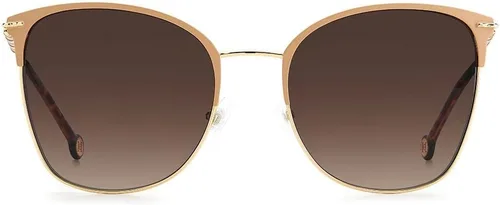 Vista 2 de Carolina Herrera Gafas de sol cuadradas de las señoras del gradiente marrón CH 0036S 0BKUHA 56, Beige Bronceado