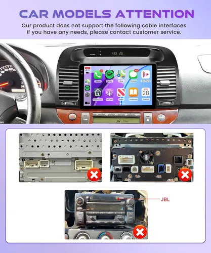 Vista 3 de Radio para Toyota Camry 2000 2001 2002 2003 2004 2005 2006 4 Núcleo 4G+64G Android 15 Estéreo de Coche con Carplay Inalámbrico Android Auto