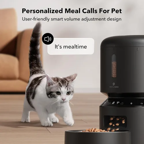 Vista 5 de PETLIBRO Comedero automático para gatos, comedero WiFi 5G para mascotas con preservación de frescura, comederos temporizados para gatos secos, hasta