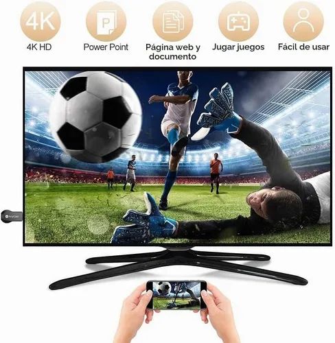 Vista 3 de Receptor de pantalla inalámbrico 4K 1080P 5G/2.4G de doble banda, SmartSee WiFi HD, adaptador de espejo fundido para iPhone, Mac, iOS, Android a TV