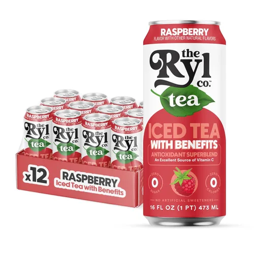 Vista 15 de Ryl Té Helado, Té Cítrico Verde, Súper Mezcla Antioxidante, Sin Azúcar, Bajo en Carbohidratos, Cero Calorías - 16.0 Fl Oz (Paquete de 12)