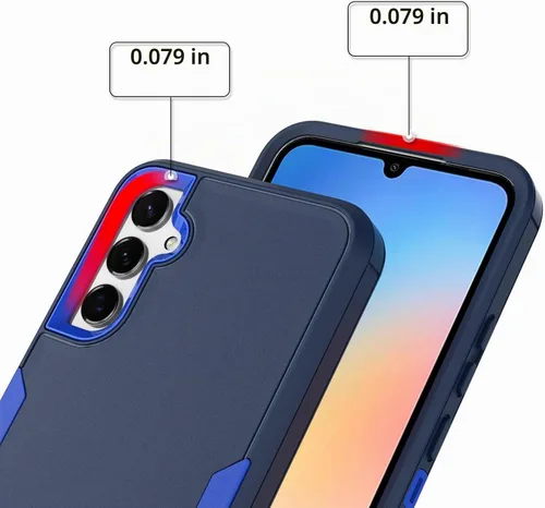 Vista 3 de Asuwish Funda protectora para Samsung Galaxy A34 5G con protector de pantalla de vidrio templado y accesorios para celda, dura, delgada, híbrida