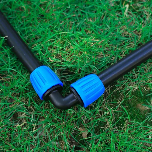 Vista 5 de 10 piezas de accesorios de riego por goteo de 90 grados con codo de 1/2 pulgada (1/2" ID x 0.640" DE), conectores de codo barbados de 90 grados