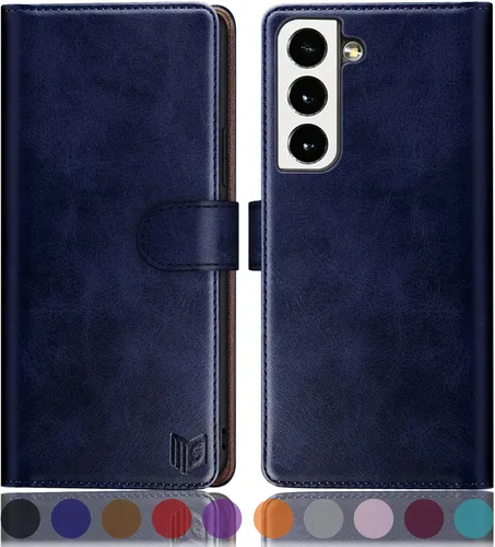 Vista 16 de SUANPOT Funda de piel tipo cartera para Samsung Galaxy S22 con bloqueo RFID, tarjetero para tarjetas de crédito, funda para teléfono con tapa a