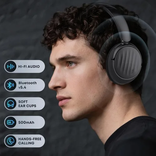 Vista 2 de Auriculares Bluetooth, auriculares híbridos con cancelación activa de ruido