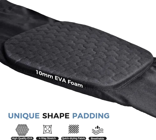Vista 4 de Rodilleras largas de baloncesto para niños, jóvenes y adultos, mangas de compresión acolchadas para piernas para voleibol y fútbol, 1 par