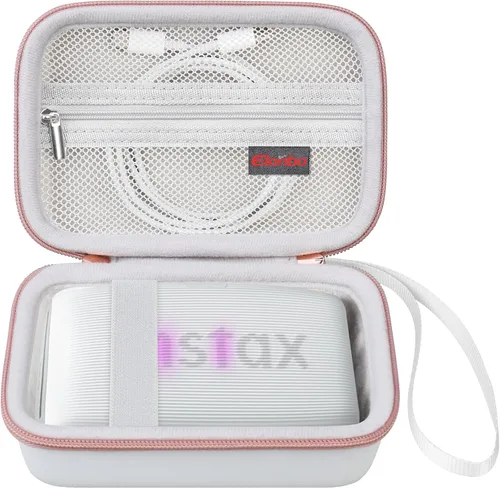 Vista 8 de Elonbo Funda de transporte para impresora Fujifilm Instax Mini Link 3/2, portátil mini color impresora de fotos instantáneas bolsa de viaje dura