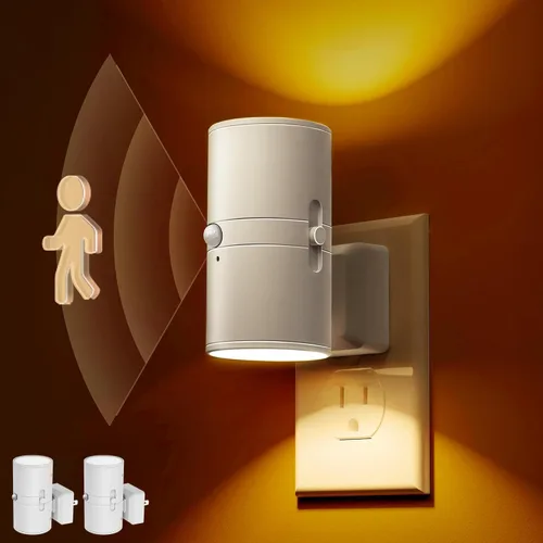 Vista 11 de L LOHAS LED Shell Night Light, Night Lights Plug into Wall Dimmable Nightlights Plug in with Light Sensor, 0-100LM, 3000K Soft White, LED