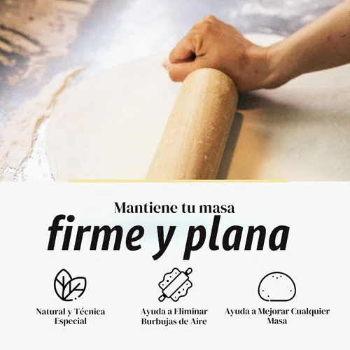 Vista 5 de tuuli Kitchen Professional Classic - Rodillo de madera con centro giratorio (17,3 x 2,2 pulgadas)