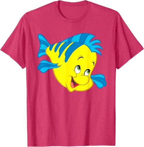 Vista 25 de Disney Camiseta de disfraz de cara grande de la Sirenita Flounder Sidekick