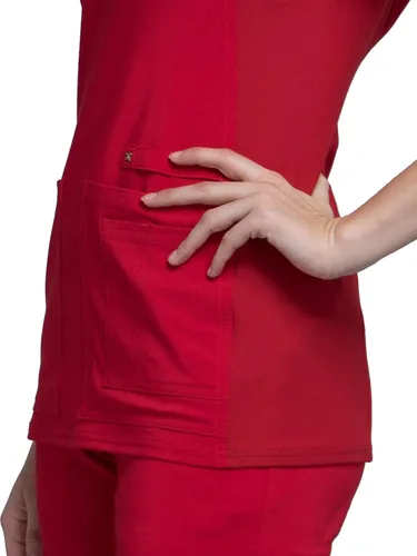 Vista 3 de Cherokee Camiseta quirúrgica de punto iflex con cuello en V para mujer