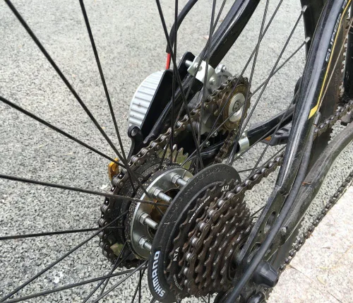 Vista 8 de Kit de conversión eléctrica para bicicleta común, 24V36V250W, cadena izquierda, personalizada para desviador eléctrico de L-faster