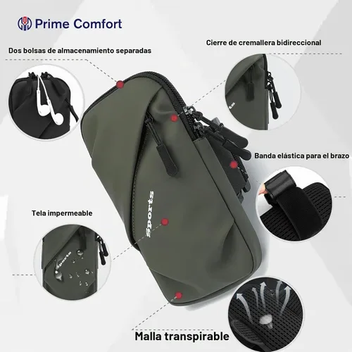 Vista 2 de Pulseras para Soporte de Teléfono, Bolsillo Pequeño de Hombro con Correa para Brazo, Compatible con iPhone y Todos los Teléfonos Celulares, Uso