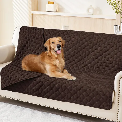 Vista 105 de Smiry Funda Impermeable para Cama de Perro Manta para Mascotas, Manta Suave y Lavable para Perros para Muebles Cama Sofá Sofá Reversible, a Cuadros