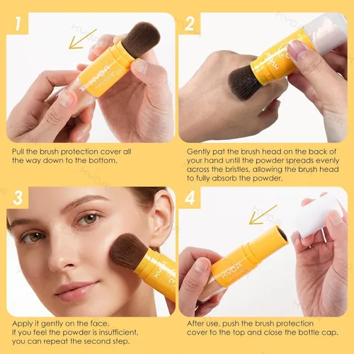 Vista 10 de KYDA Protector solar mineral en polvo para rostro y cuero cabelludo, protector solar SPF 35 para el cuero cabelludo, protector solar