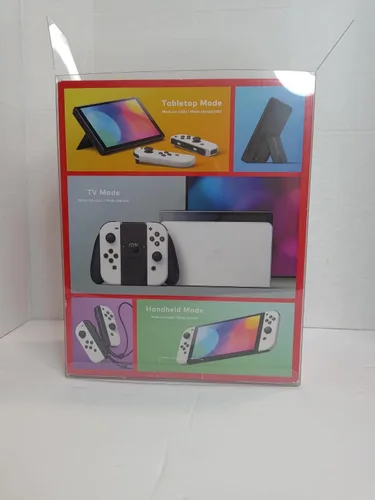 Vista 6 de OLED Nintendo Switch Box Protector Display Case PET Plástico .5MM Grueso