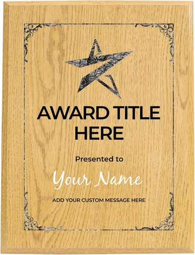 Vista 11 de Placa personalizada con acabado de roble de 9 x 12 pulgadas para premios y reconocimiento, placa personalizada con respaldo con cerradura