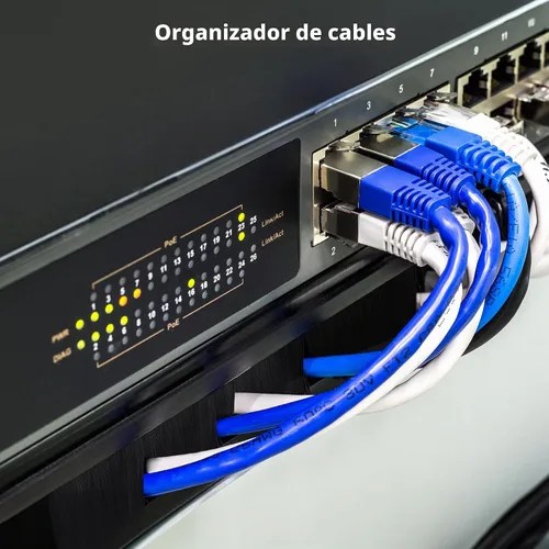 Vista 2 de Cable Matters Paquete de 2 paneles de cepillos de montaje en rack de 1U