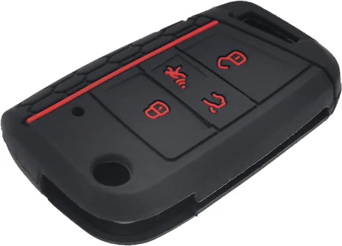 Vista 3 de LemSa Paquete de 2 fundas de silicona suave para llavero VW Volkswagen Golf Alltrack Sportwagen GTI Tiguan Atlas POLO Skoda Octavia 2020 2019 2018