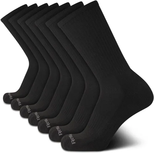 Vista 19 de Reebok Calcetines deportivos acolchados que absorben la humedad, paquete de Todo negro