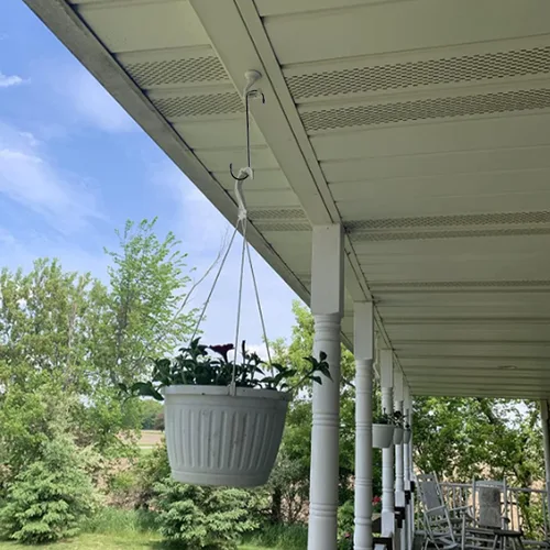 Vista 6 de YourGift Paquete de 6 ganchos en S extralargos y resistentes de 10 pulgadas para plantas colgantes, armario, flores, canastas, jardín, patio, Negro