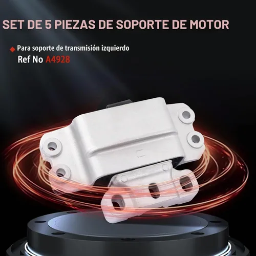 Vista 4 de Kit de 5 piezas de soporte de motor y transmisión para Jetta 2.0L 2005-2010 Beetle 2.5L 2006-2014 Golf 2.5L 2012-2014 Passat 2006-2009 Rabbit