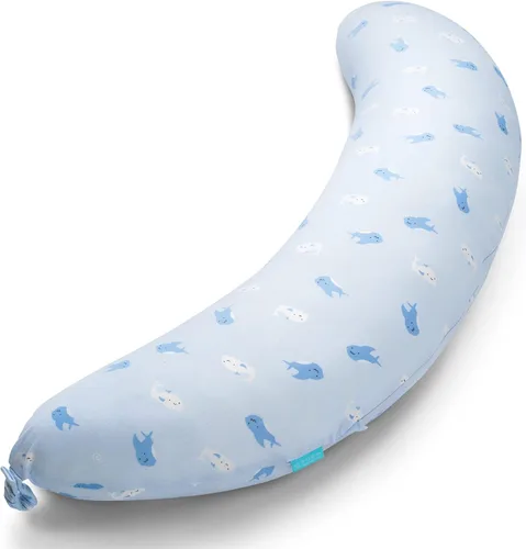 Vista 13 de BYRIVER Almohada de embarazo en forma de C con funda, almohada de rodilla para dormir de lado, rodillas, piernas, dolor de cadera, almohada