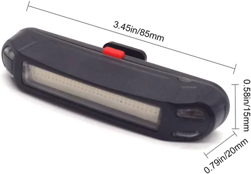 Vista 4 de Superdream Luz trasera impermeable de la bici USB recargable, luz trasera de bicicleta LED para la linterna de seguridad de ciclismo