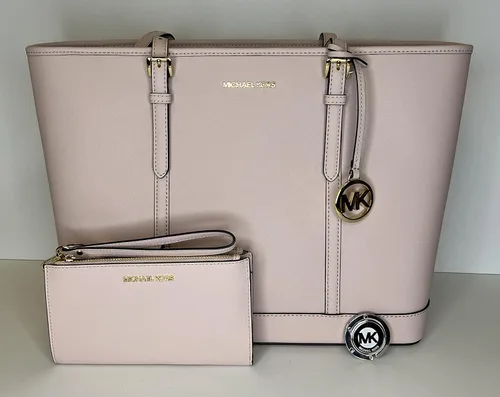 Vista 2 de Michael Kors MICHAEL Michael Kors Jet Set - Bolso de hombro grande TZ de viaje con doble cierre para la muñeca