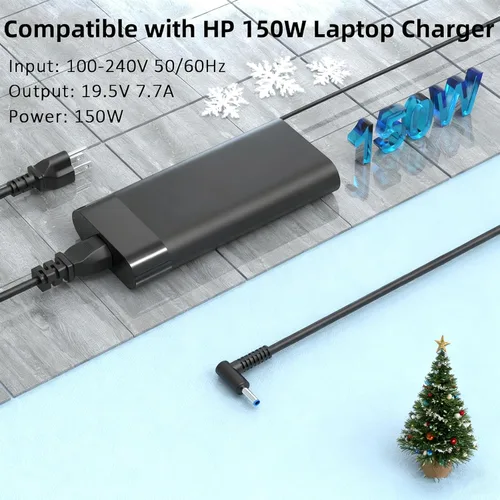 Vista 3 de Cargador para portátil de 150 W CA compatible con HP ZBook Studio 15 16 17 G5-G8, ZBook 15 16 17 G5-G9, OMEN 15 17 Fury 15 17 Pavilion Gaming 15 17
