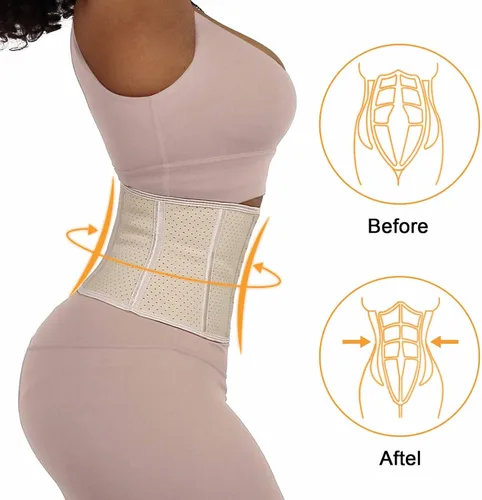 Vista 7 de Atbuty Super corto Torso Entrenadores de Cintura Cincher Corsé Tummy Shaper Adelgazar Faja Látex