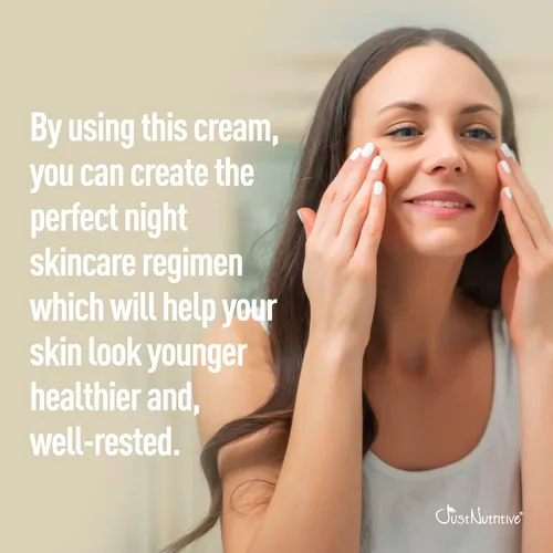 Vista 3 de Just Nutritive Crema facial de noche antienvejecimiento La mejor crema de noche para una piel de aspecto impresionante Crema antiarrugas Crema