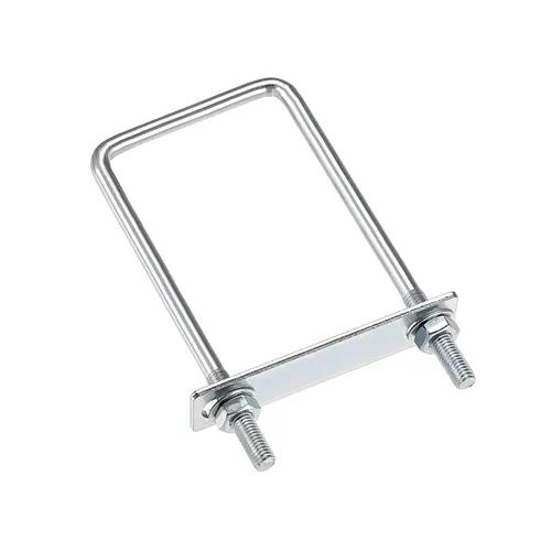 Vista 16 de uxcell Pernos cuadrados en U de 1 "(25 mm) de ancho interior de acero al carbono M8 con tuercas, placa de marco, arandelas redondas