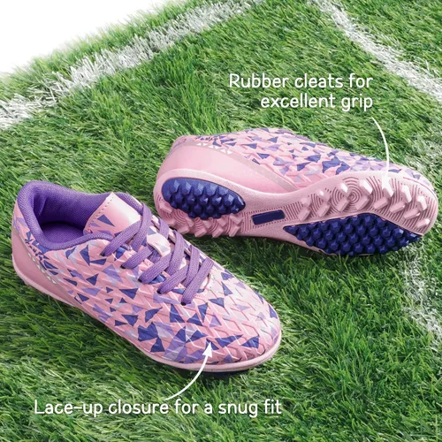Vista 2 de DREAM PAIRS Zapatos de fútbol para césped artificial para niños y niñas con cordones para niños pequeñosgrandes