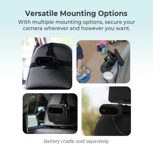 Vista 6 de Tiny Traveler Monitor de coche de bebé con pantalla táctil HD de 5 pulgadas, a prueba de hackers, cámara de bebé sin WiFi para viajes y hogar