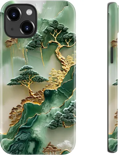 Vista 54 de LUHOURI Funda para iPhone 12 Mini, compatible con carga inalámbrica, doble capa, interior de silicona suave + carcasa exterior dura, bonito diseño